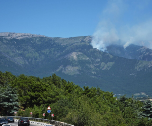 Пожар в горах Ялты: огонь уничтожил 500 квадратов